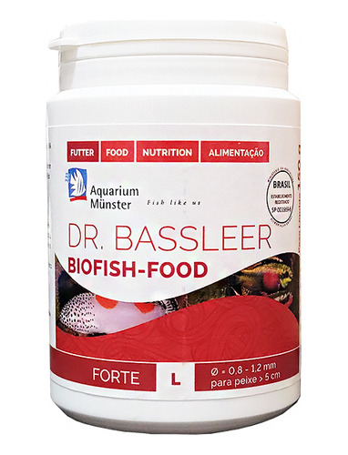 Dr Bassleer Forte L (1mm) 150g - Ração Peixes