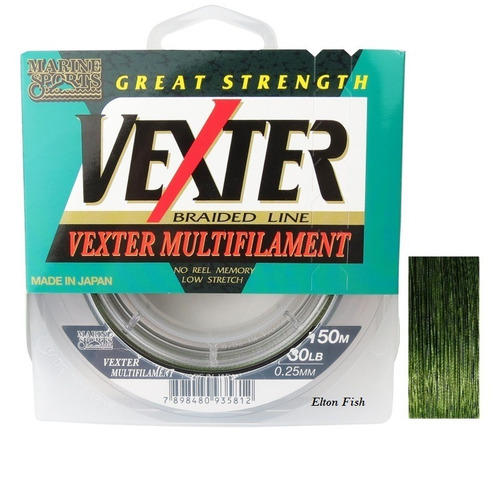 Linha 0,44 Vexter Multifilamento 150m Verde Marine Sports