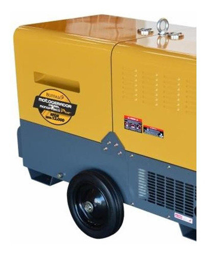 Motogerador Diesel Buffalo Pro 12kva Mono Partida Elétrica com Rodas Cabinado