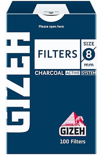 Filtros Gizeh Regular 8mm X500 Cigarrillos Carbon Activado