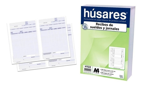 Formulario Husares 4122 A4 Recibo Sueldos Apaisado X 200 Hjs