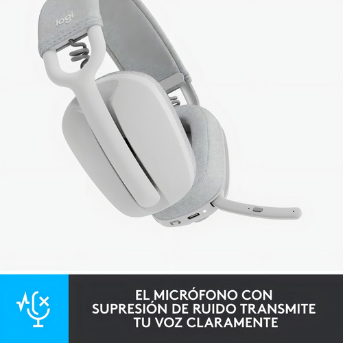 Audifono Bluetooth Logitech Zone Vibe 100 White Color Blanco