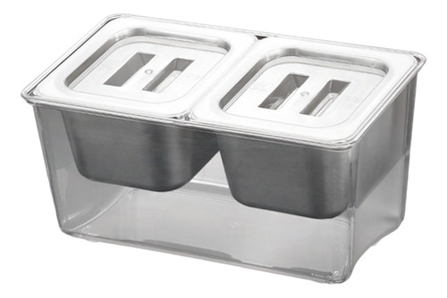 Caja De Condimentos Refrigerada Con 2 Compartimentos