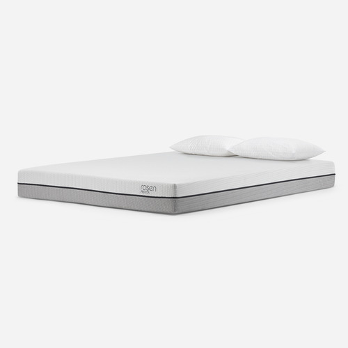 Colchón Pratta Rosen 2 Plazas + Almohadas Light Color Gris