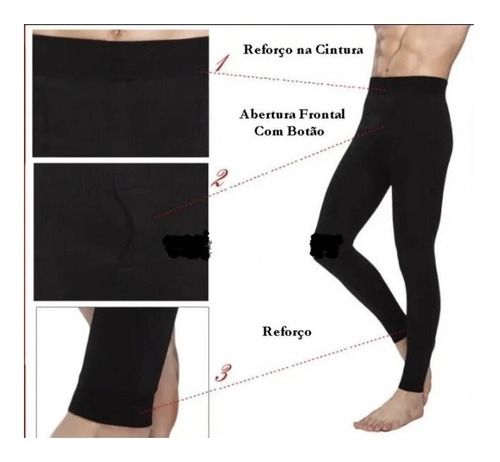 Imagem 3 de 6 de Calça Térmica Inverno Segunda Pele Motoqueiro Masculino