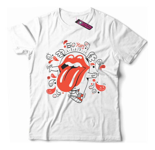 Remera The Rolling Stones 50 Years Años Rap 19 Dtg Premium