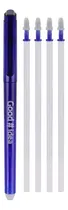 Comprar Lapicera Roller Borrable A Friccion Wero + 4 Repuestos Tinta Azul Exterior Azul