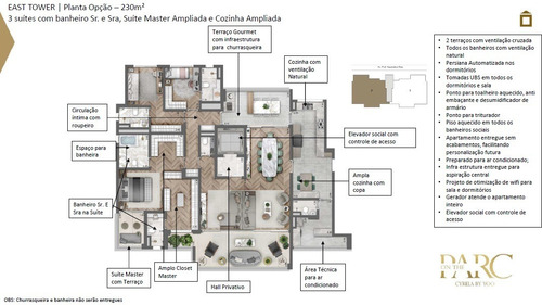 Imagem 3 de 14 de Apartamento 4 Dorms 307m A 483m-on The Parc By Yoo