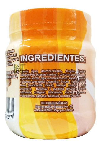 Imagen 8 de 8 de Gel Chupa Panza (jengibre Y Barmintol 240gr) Original