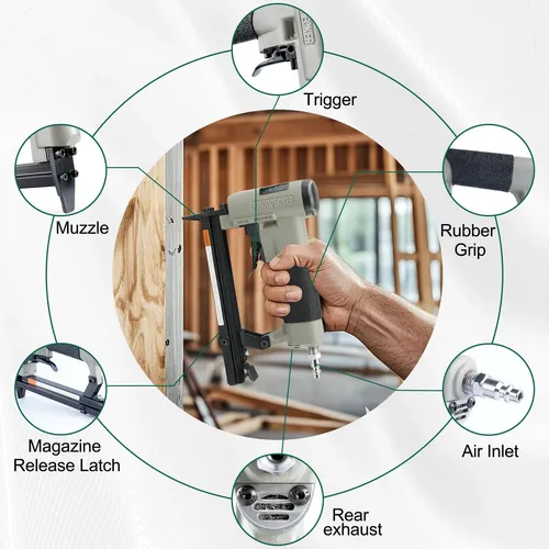 Pistola De Tapicería Neumática De Carpintería De Carpintero,
