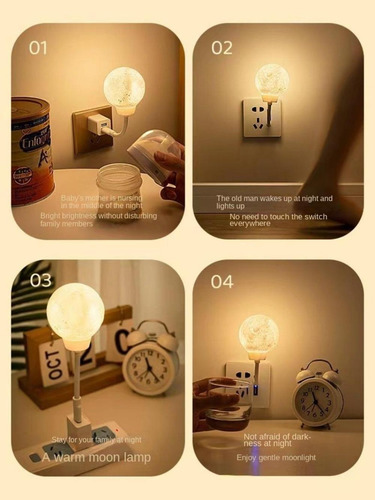 Lámpara Para Dormir Usb Con Protección Ocular Junto A La Cam