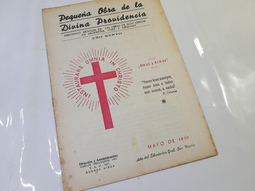 Pequeña Obra De La Divina Providencia Mayo 1950