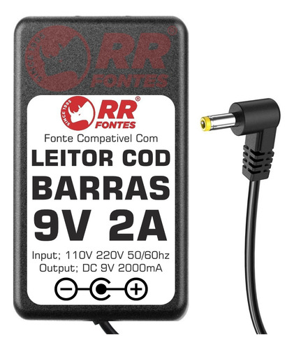 Fonte 9v Para Leitor Fixo De Código De Barras Bematech S3200