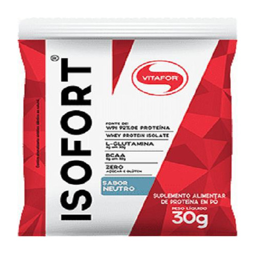 Kit 2x: Isofort Whey Isolado Sabor Neutro Vitafor 30g