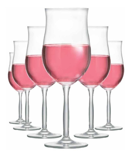 Imagem 1 de 3 de Kit Taça Vinho Ritzenhoff Bordeaux Rosé 430ml Jogo 6 Pcs