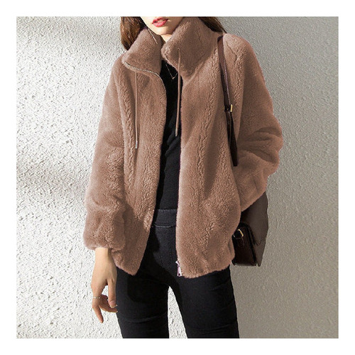 Chamarra Polar Grueso Chamarra Mujer Casual Abrigo Invierno