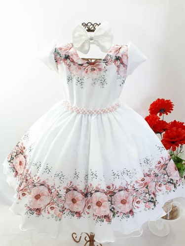 Vestido Infantil Branco Juvenil Tiara 4/16