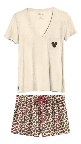 Pijama Mujer Disney Minnie Conjunto Playera Y Short
