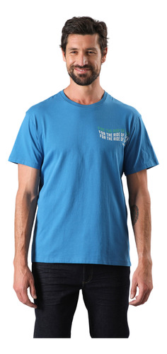 Polera Hombre Slogan Sign Off Tee Deep Water