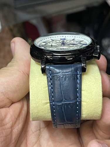 Reloj Pate.k Philipp.e Geneve 44mm Cronógrafo Cuarzo Hombre Azul Marino Negro Blanco (Usado)