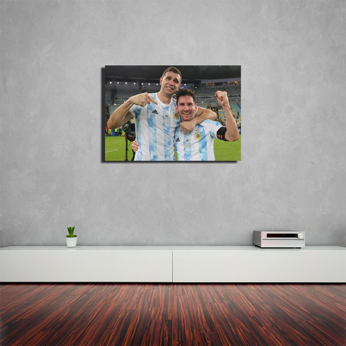 Cuadro Selección Messi 39x27 Decorativo Moderno Individual