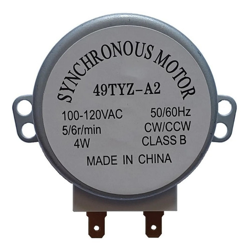 2pcs Motor Microondas 4w 5/6 Rpm 110/120v Eixo Metálico