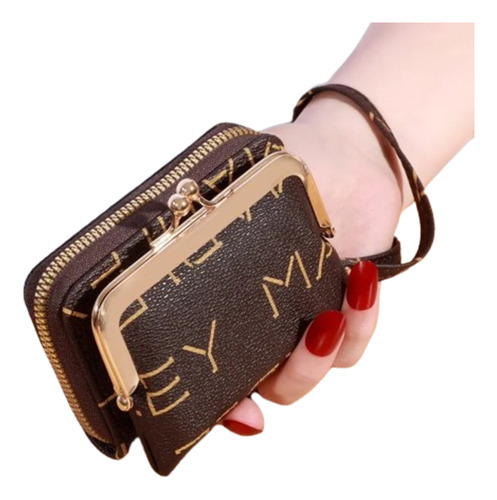 Cartera Billetera, Monedero Tarjetero Para Mujer Color M-word Brown