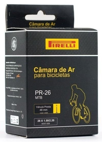 Câmara Pirelli Mtb 26 Válvula Presta 48 Mm