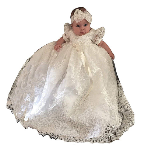 Newdeve - Vestidos De Bautizo Blancos Para Bebés Y Niñas .