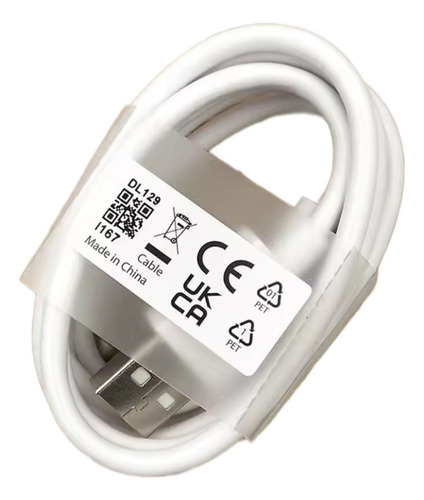 Cable Supervooc Para Oppo 100w /80w De Carga Rápida 1m Blanco