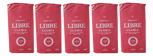 Yerba Libre Clásica Uruguaya S/palo 500g X5 U. Envió Gratis