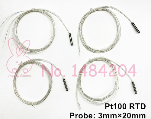 Sensor Temperatura Rtd Pt100-40°c/+400°c-resist. Platin 4 Pc