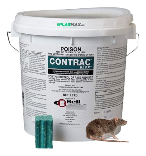 Contrac Blox 8 Kg Cebo Para Ratón, Control De Ratas