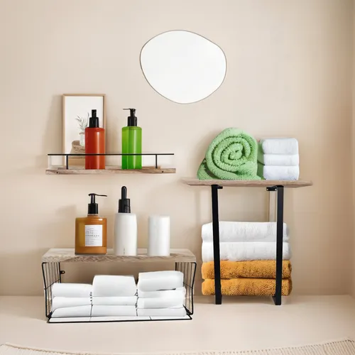 Estante Flotante De Baño Sobre Inodoro Almacenamiento Rústic