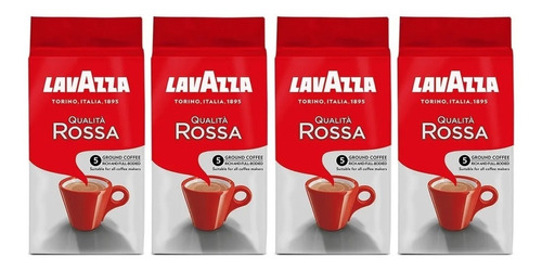 Lavazza Qualita Rossa Cafe Molido 250 Grs Pack X 4 Unidades