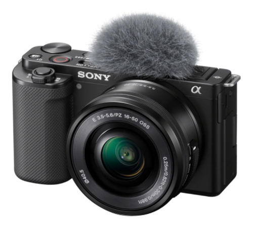 Imagen 1 de 7 de Sony Alpha Kit ZV-E10 + lente SELP1650 ILCZVE10L sin espejo color negro