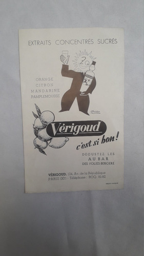 Folleto Antiguo Restaurant * Eden * Paris Déc 50 Propaganda (Usado)