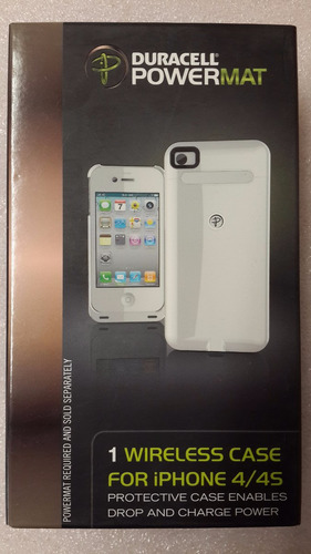 Case Wireless Cargador Duracell Para iPhone 4 Y 4s Blanco
