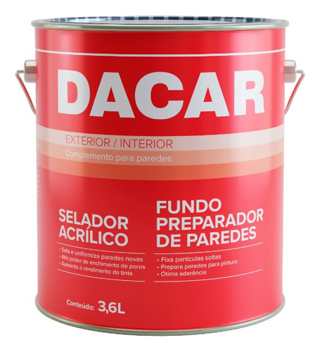 Pintura Sellador Pigmentado Acrílico Dacar Premium 3,6litros