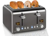 Comprar Seedeem Tostadora 4 Rebanadas, Tostadora De Pan De Acero Ino