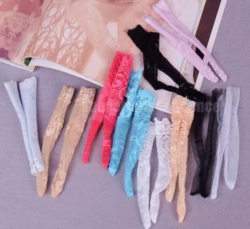 Meias coloridas de alta resiliência, meias de meia-calça, roupa, acessórios  de boneca, para barbie blyth xinyi fr2, brinquedo de boneca pp - AliExpress