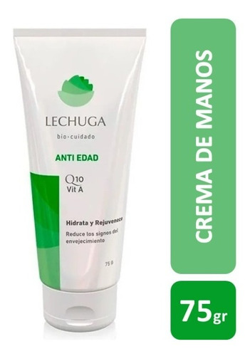 Crema De Manos Lechuga Anti Edad Q10 Vit A