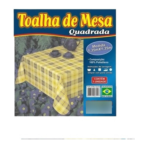 Toalha De Mesa Quadrada 1,35cm Perfetto Polietileno - 10 Und