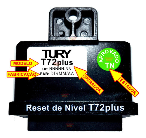 Imagem 3 de 5 de T72 Tury Reset Eletrônico Nível Combustível Líquido No Gnv