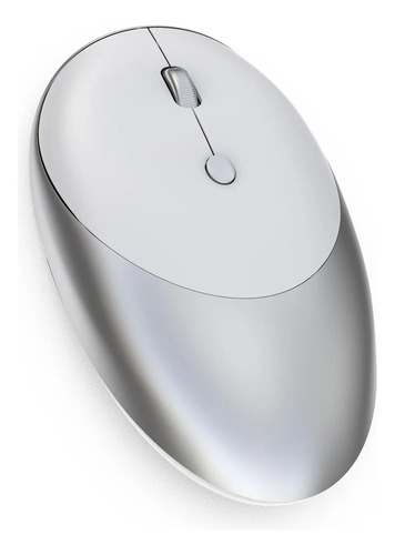 Mouse Inalámbrico Ergonómico Silencioso Recargable Inalámbri Color Plateado