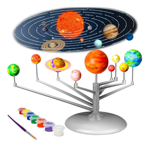 Juego De Ciencia Sistema Solar Planetario Pintar Planetas