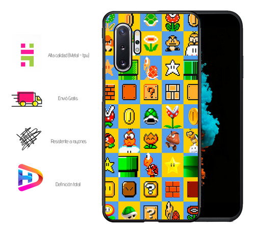 Funda Para Samsung Note 10 /10 Lite/10 Plus Mariio Broos Note 10 Juego Mariio Bross