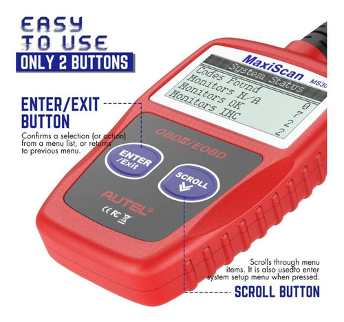 Imagen 5 de 6 de Escaner Automotriz Autel Maxiscan Ms309 Universal Obd2
