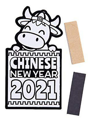 Kit Der Manualidades - 2021 Cny Year Of The Ox Fuzzy Magnets