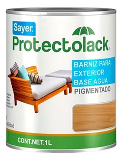 Protectolack Sayer Base Agua Para Madera 1 Litro Colores